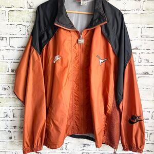 Vintage Nike Team University of Texas Longhorns Zip Up Jacket XXL Tall 26x33